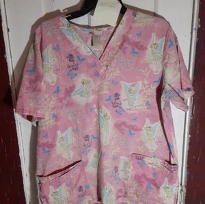 Tinkerbell Disney Scrub Top large